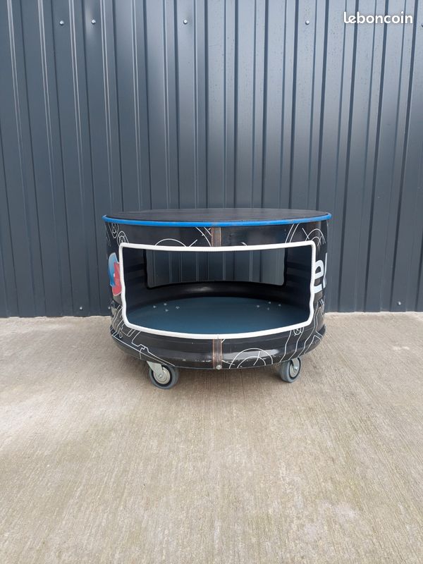 Ensemble Sièges + Table basse / Fut métal ELF compétition noir et bleu / Sport Mécanique (image 10)