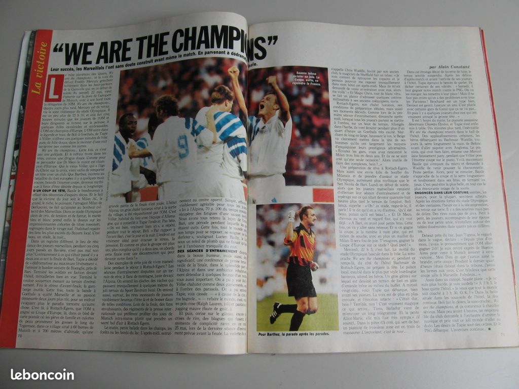 L'EQUIPE JOURNAL 12/04/1995; 1/2 finale Coupe de France PSG-OM 2-0