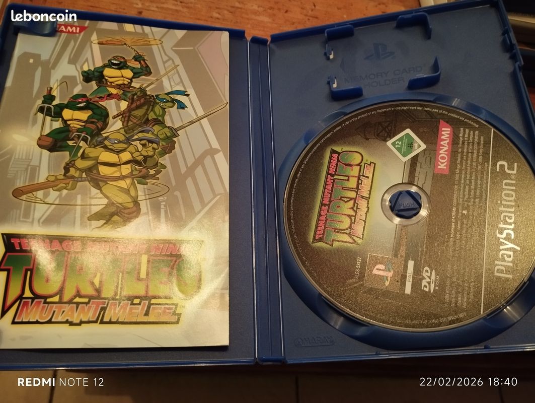 Jeu PS2 TMNT Mutant Melee - Version PAL FR - Disque Original Konami - Bon état
