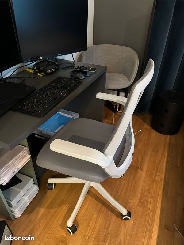 SIHOO Chaise de Bureau rotative 360°, Siege de Bureau Ergonomique en Maille avec Support Lombaire Réglable, Accoudoir Pliable (image 3)
