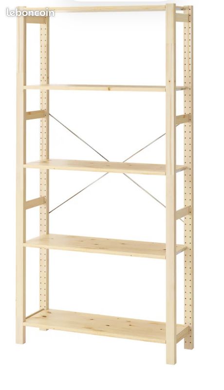 Tablettes bois naturel ivar ikea ideal pour magasin ou stockage (image 4)