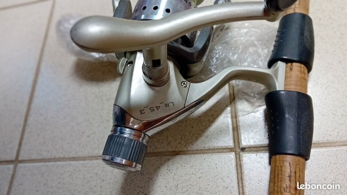 Canne a peche lancer BROWNING 4,70 ml avec moulinet Geologic LR 45 3etat irreprochable (image 10)