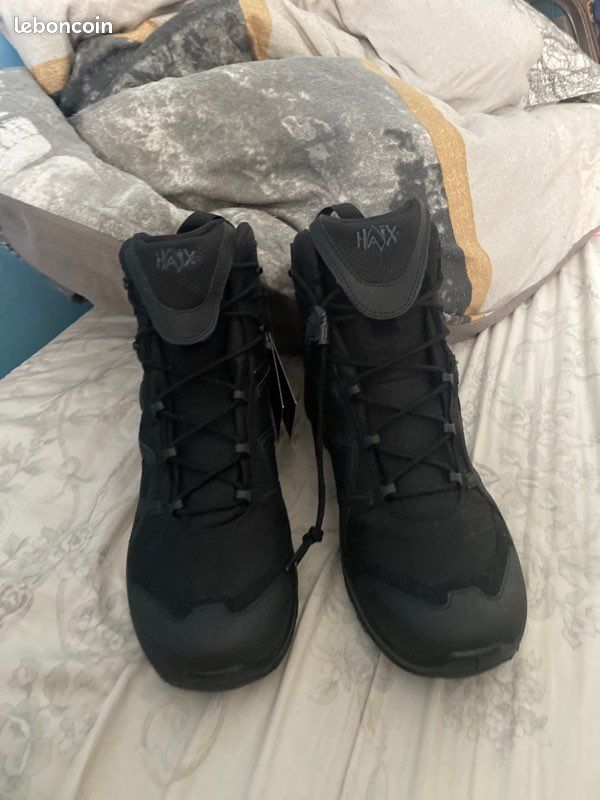 Botte noir de travail ou loisir black eagle en cuir, taille 44, jamais portées (image 3)