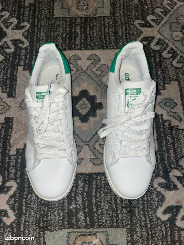 Sneakers Basket Adidas Stan Smith Couleur Blanc Vert Taille 42