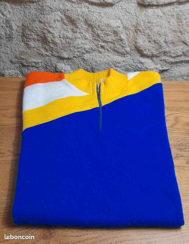 Maillot Cycliste Vintage Belgique en Laine Mérinos - Style Rétro