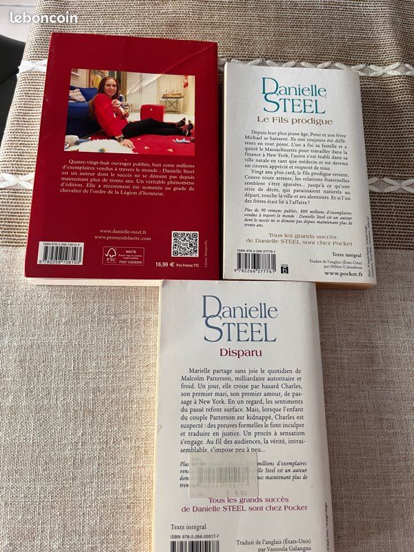 Lot de 3 livres Danielle Steel – Un pur bonheur, Le Fils prodigue & Disparu. Neuf (image 2)