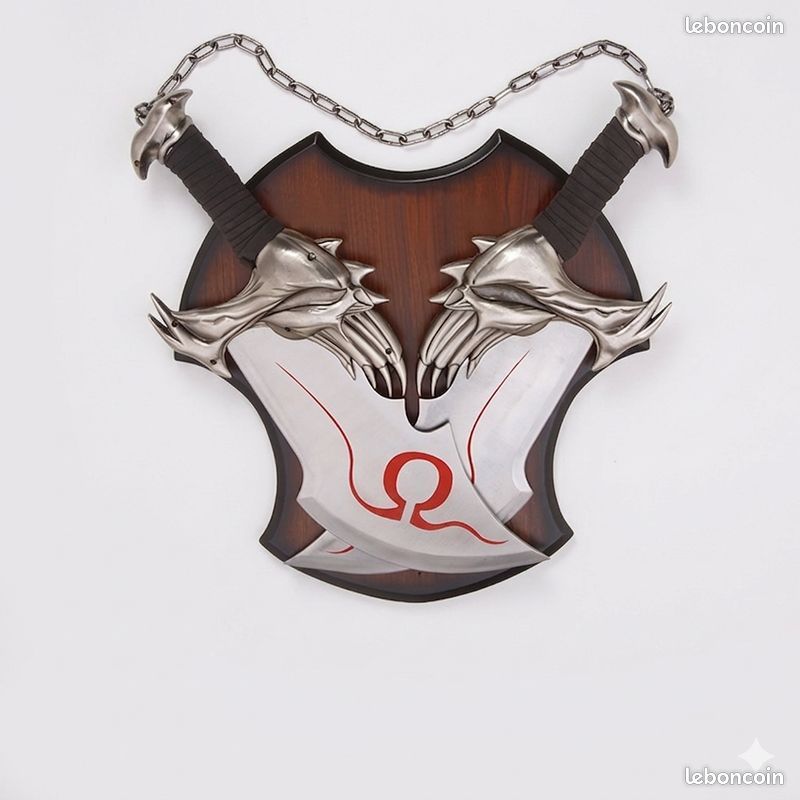 Réplique Epée jumelle de Kratos Dieu de la Guerre , Lame du Chaos God of War 44 cm (image 1)