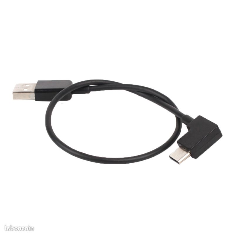 Câble de connexion à angle droit USB à USB-C Type-C de 30 cm