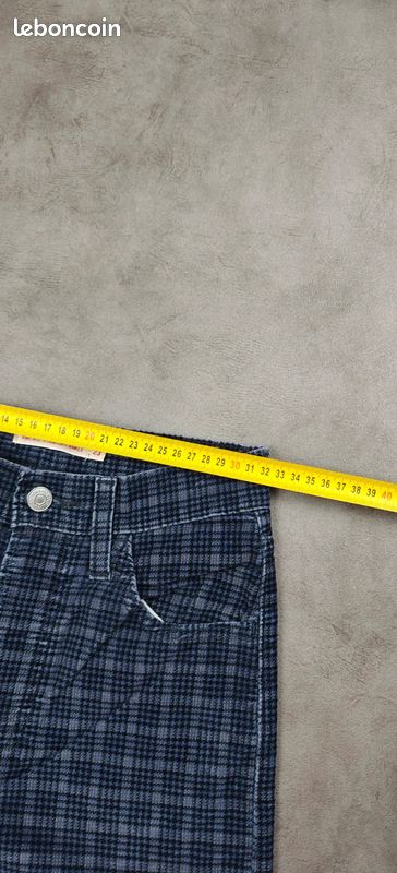 Pantalon Femme Levi's Ribcage Straight Ankle |W23 L27 FR32| taille haute droit carreaux velours #F510 (image 10)