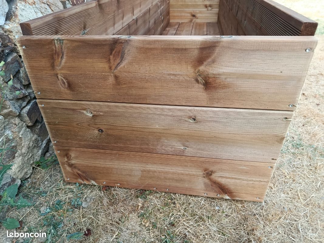 Grande jardinière en bois de terrasse 240x60x45 (image 6)