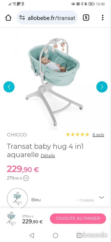 Chicco transat baby hug 4 en 1 (image 5)