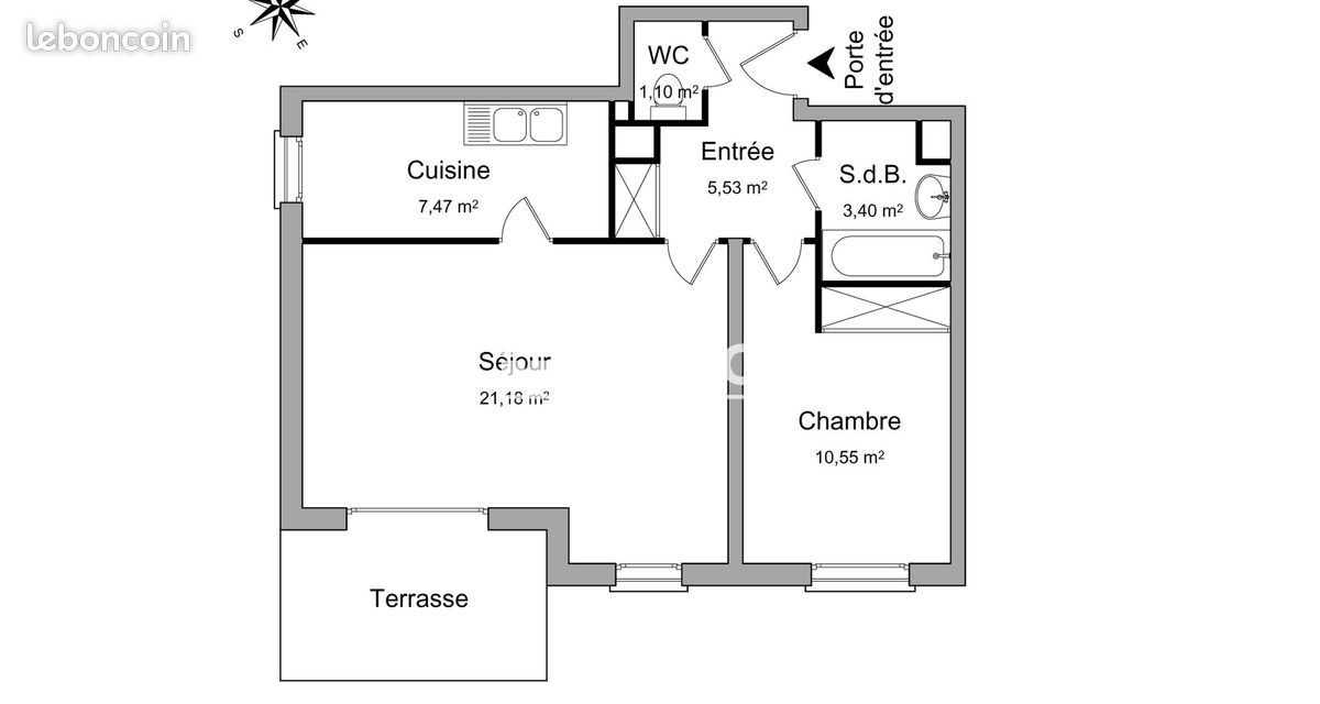 Appartement 2 pièces 49 m² · à Jarville-la-Malgrange · 49 m² · 576 €/mois