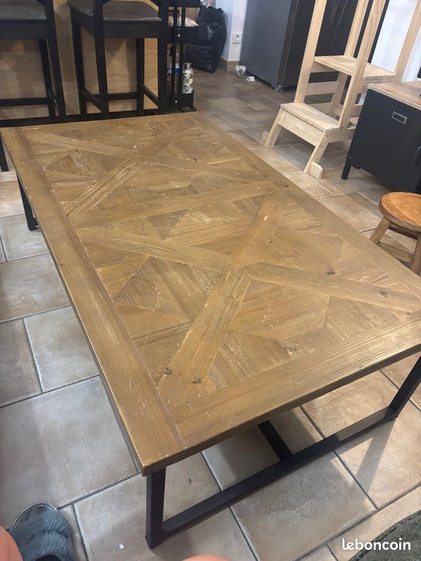 Grande Table basse type ancien bois (lourd) (image 1)