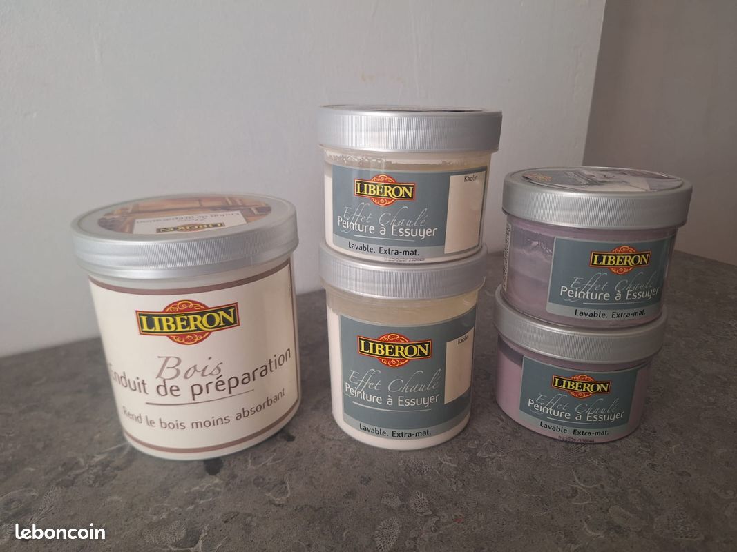 Lot peinture à essuyer effet chaulé LIBERON (image 1)