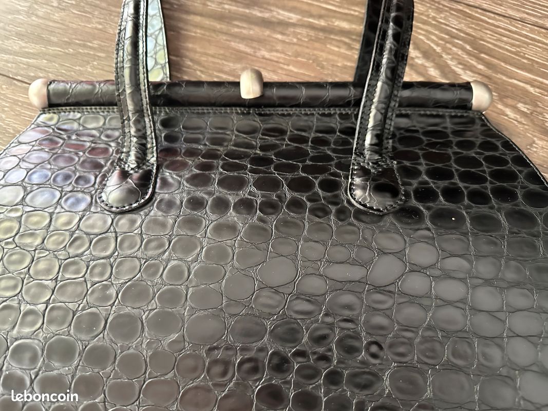 Robert Clergerie Sac Cabas Cuir Gris Fermeture Aimantée