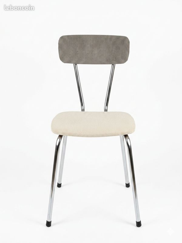 Lot de 4 chaises vintage velours côtelé (image 5)