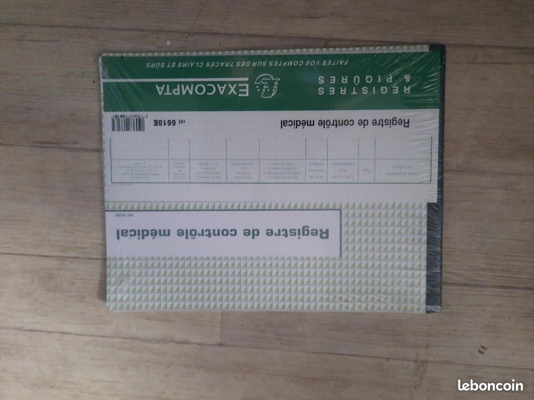 Registre de contrôle médical Exacompta 6618E – NEUF sous blister (image 1)