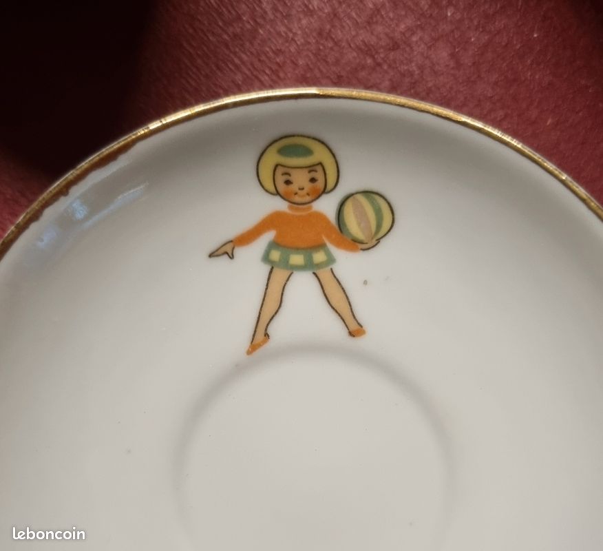 Ancien verrerie dinette pour poupée jouet old doll toy