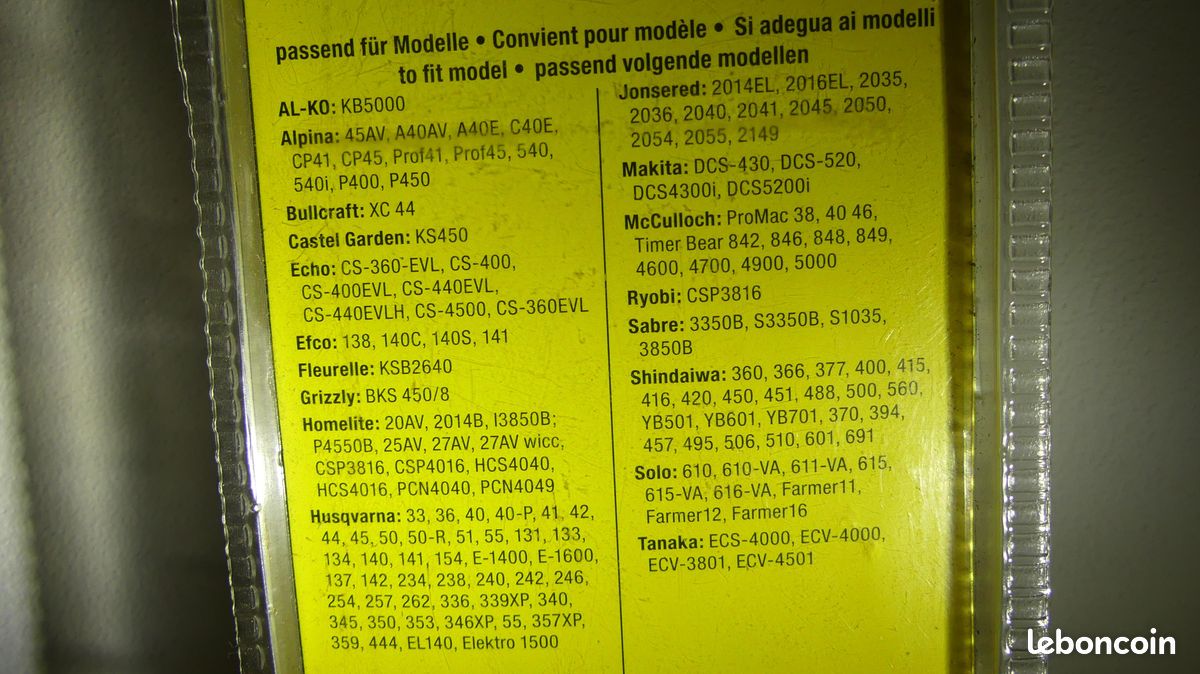 Chaînes de tronçonneuse (image 2)