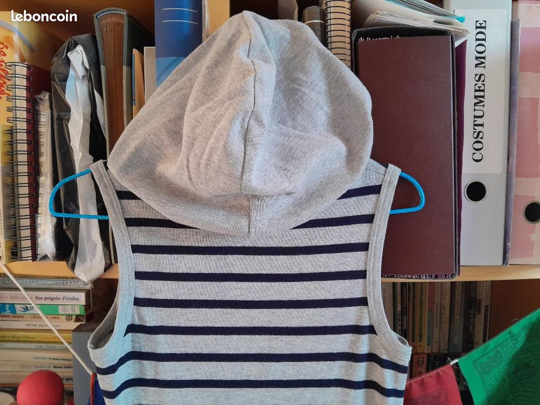 Robe Marinière Cache-Cache gris et marineT 36 (image 4)