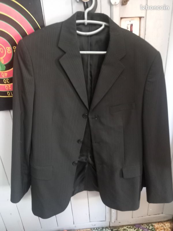 Vends veste de costume rayures noires (image 2)