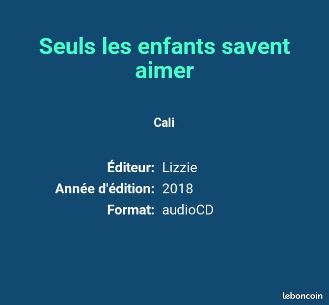 Seuls les enfants savent aimer - Cali (image 2)