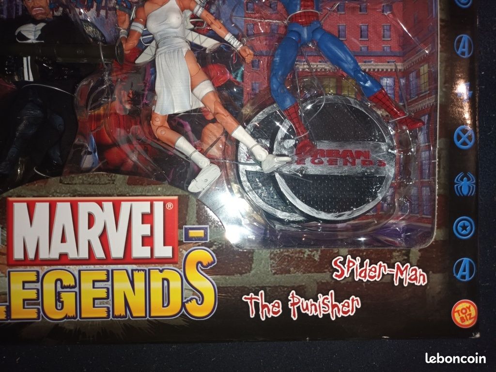Lot Figurines Marvel Urban Legends ToyBiz – Daredevil, Punisher, Elektra, Spiderman, 2006
