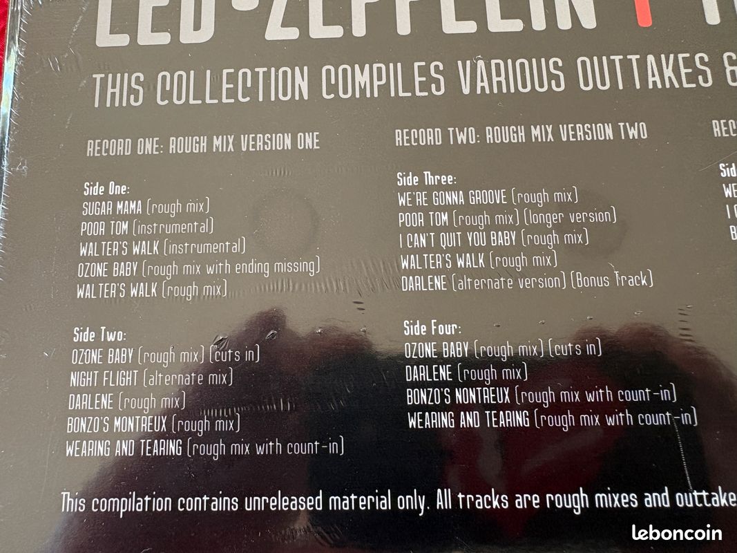 (Rare Coffret 4xLPs) Led Zeppelin "The Coda Tapes" - Edition Numérotée (300 copies) - Vinyles de Couleur (image 5)