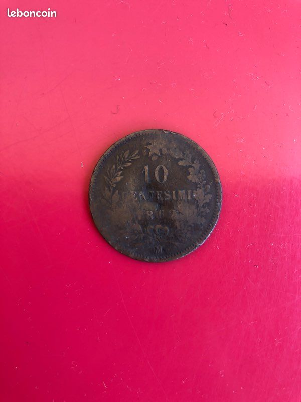 Pièce de 10 centimes de 1862, Vittorio Emanuele II (image 1)