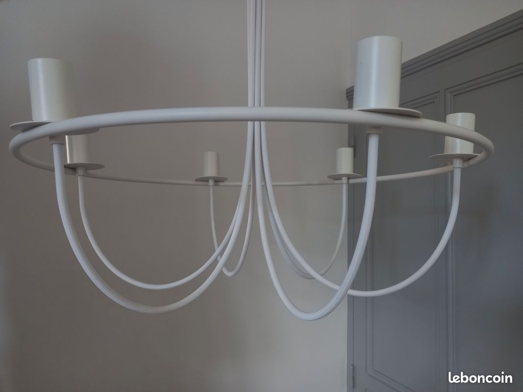 Grand lustre blanc (image 4)