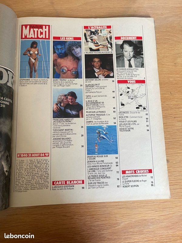 Paris Match n°1780 du 08/07/1983 Stephanie Monaco Paul Belmondo Simon Leys Chine Paris Match n°1780 du 08/07/1983 Stephanie Monaco Paul Belmondo Simon Leys Chine