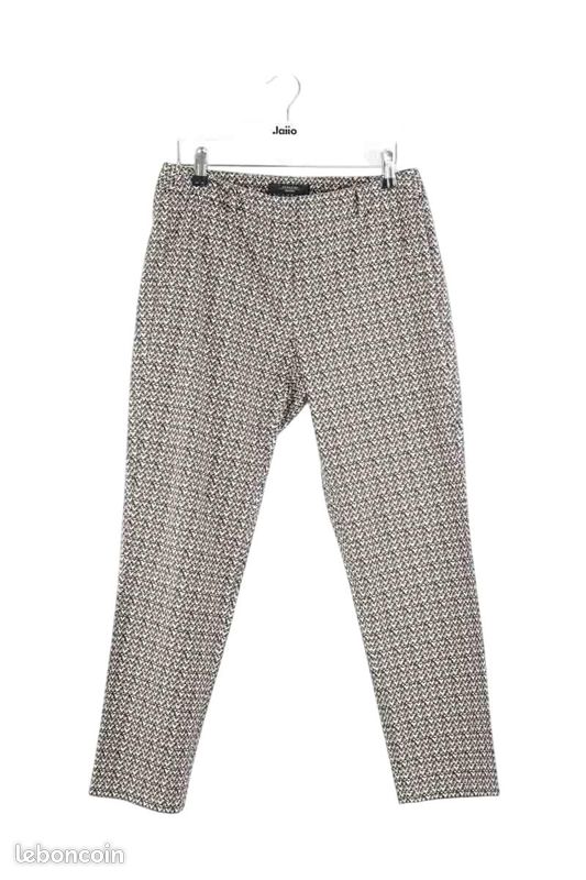 Pantalon droit en coton noir - Max Mara (image 1)
