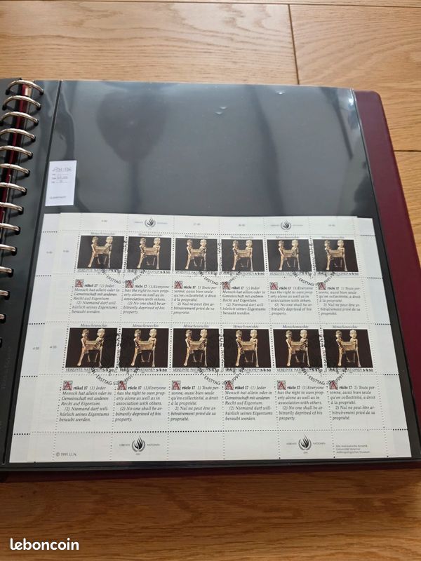 Collection Timbres ONU Vienne dans Classeur Luxe - 50 p. Complets & Blocs CITES/UNESCO (image 5)