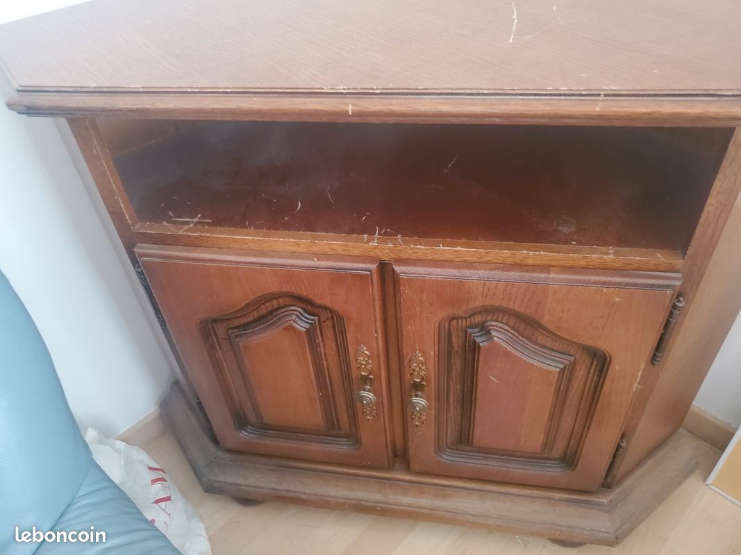 Meuble d'angle 2 portes en bois (image 2)
