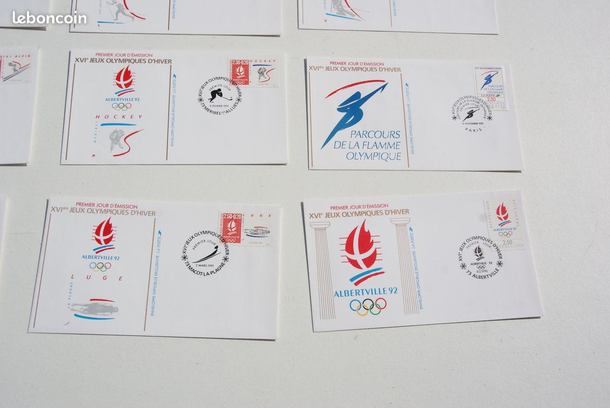 61 enveloppes Jeux olympiques Alberville 1992 - Collection
