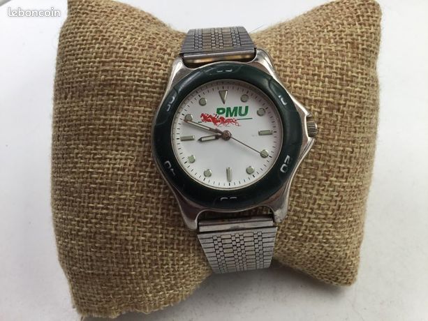 Montre Publicitaire Matmut Unisexe à Quartz - Boîtier Transparent, Bracelet Multicolore, Occasion Fonctionne
