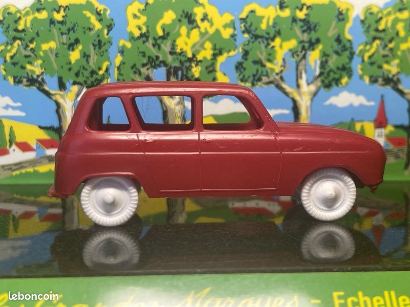 Jouet Ancien VAM Renault 4L - Miniature Fourgonnette Rose, à Compléter