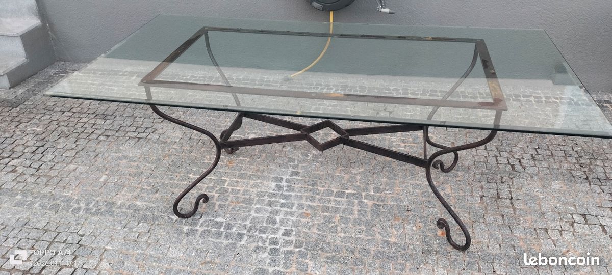Vends bel ensemble table + 6 chaises en fer forgé travaillé à la main (image 6)