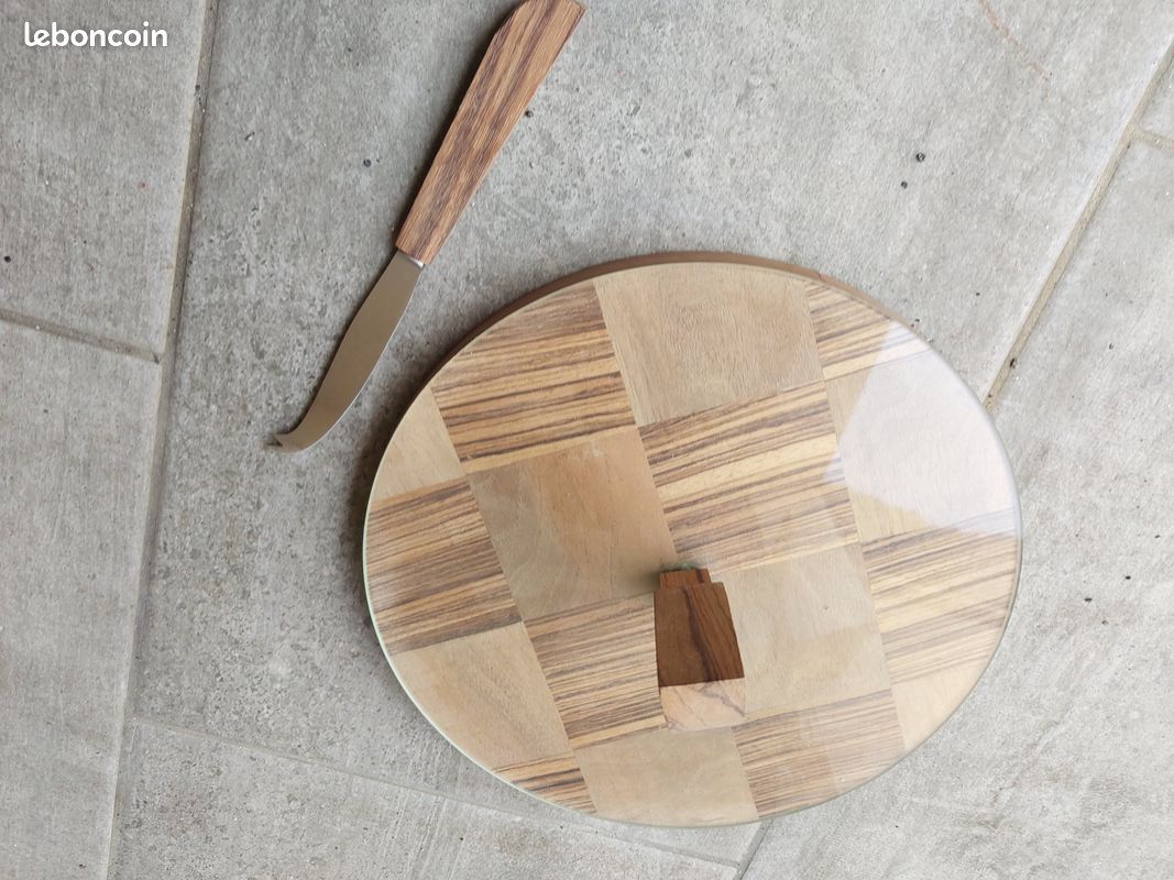 Plateau a fromage verre et bois - Arts de la table