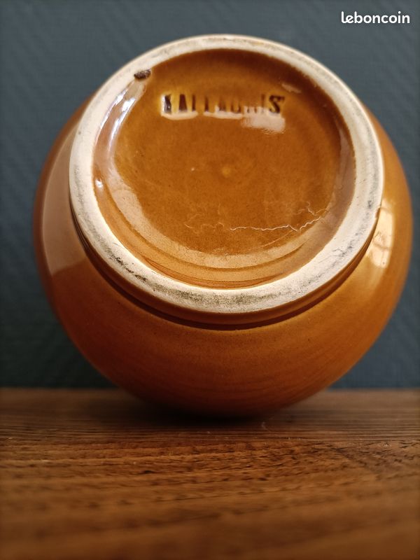 Pot à Olives Ancien En Grès Arts Ceram Grand Feu - Déco Vintage, Gris, Occasion