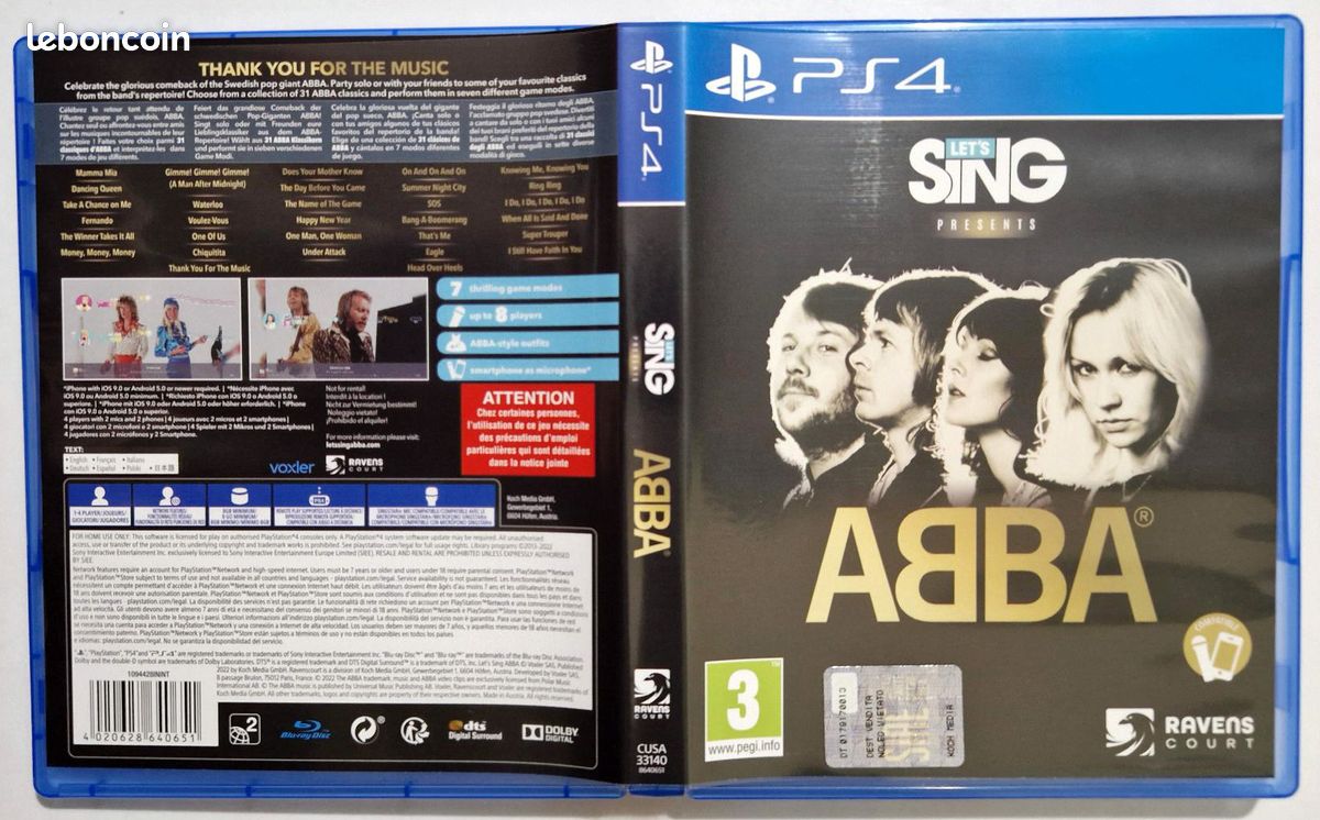 Let's Sing ABBA Pour Nintendo Switch - Avec 2 Micros - Version Européenne Multilingue - Neuf Sous Blister