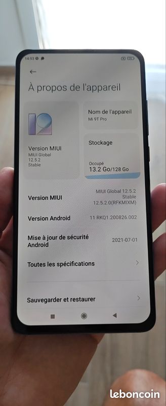 Téléphone Xiaomi Mi 9T Pro 128Go, avec boite complète (image 2)