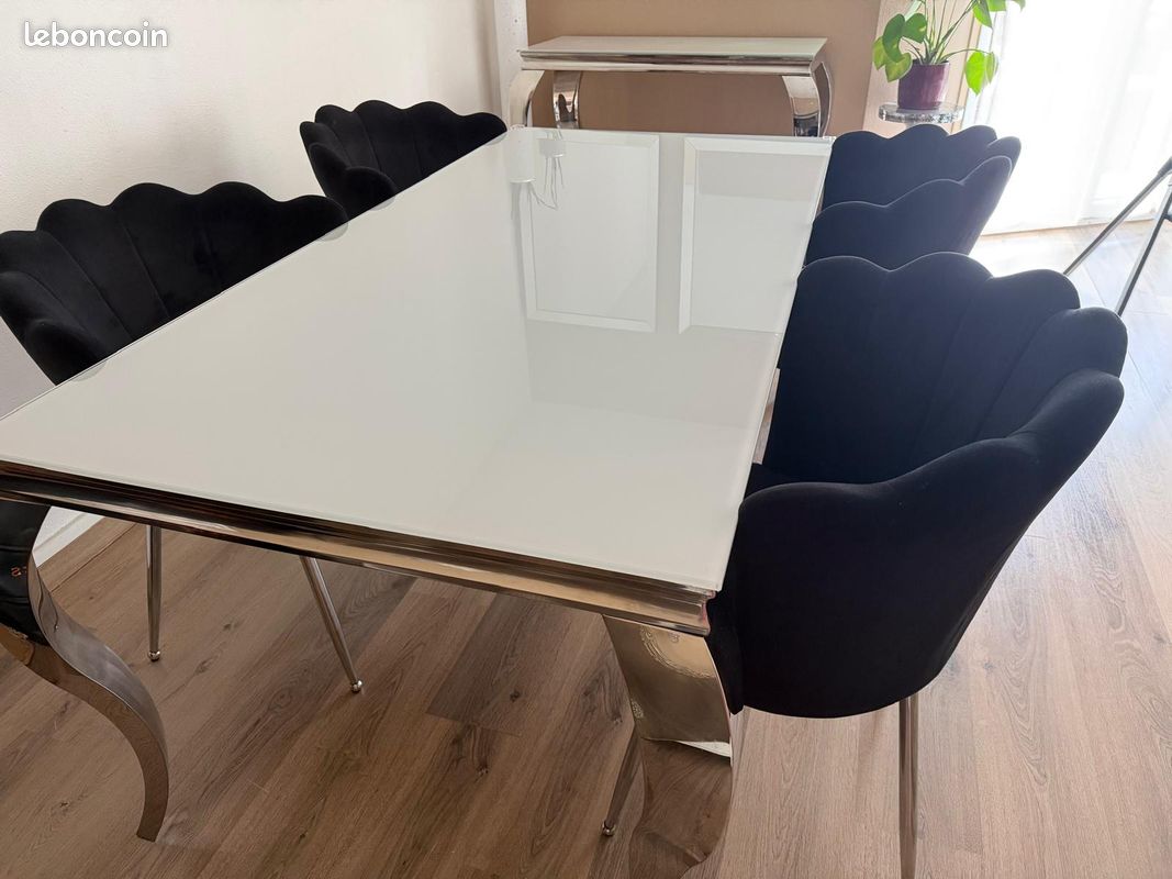 Salle a manger baroque +console et 4 chaises (image 2)