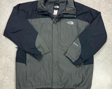 Manteau The North Face homme XL gris noir Hyvent brodé Vêtements