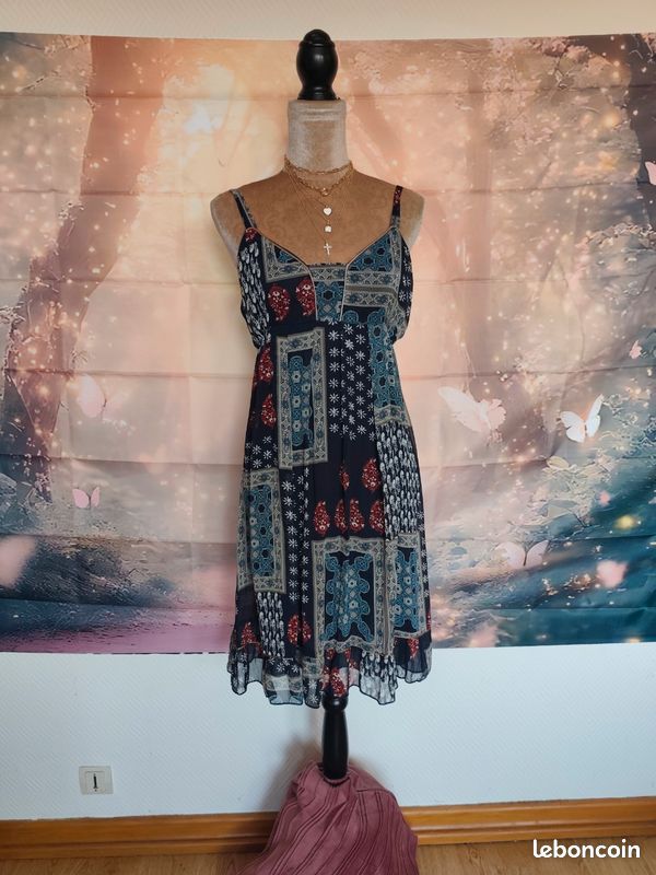 Robe d'été a bretelles originale La fee maraboute Taille XL (image 1)