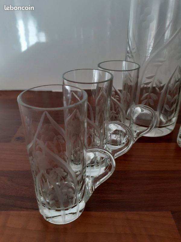 Ensemble bouteille et 6 verres à liqueur (image 2)