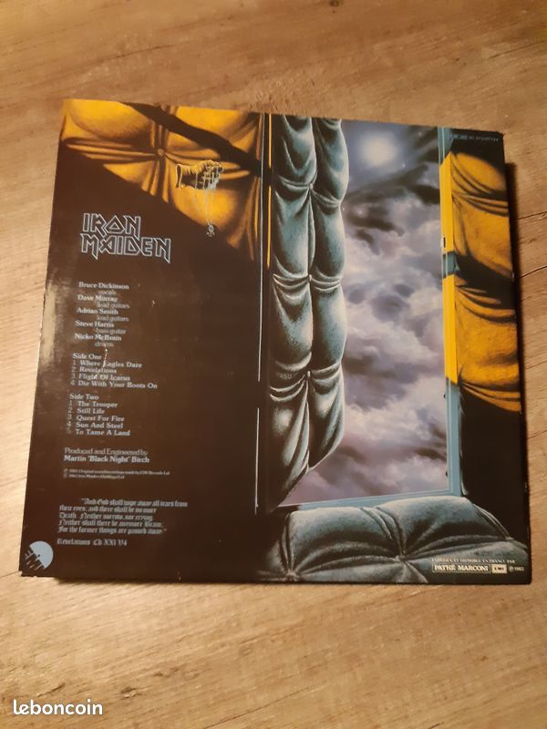 VENDU Vinyle 33t. IRON MAIDEN Piece of mind - 1983 - FRANCE - 2C 070-07724 - (image 2)