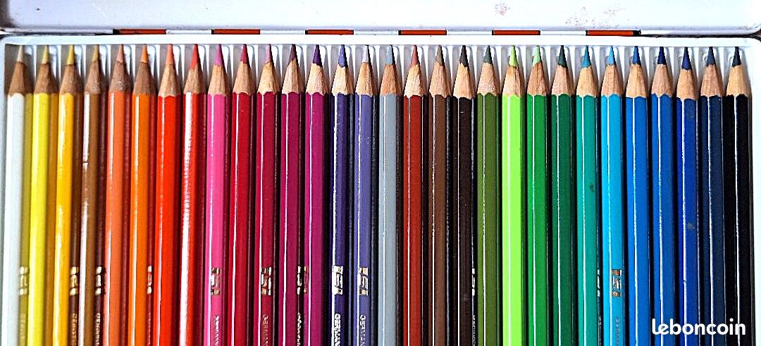 Lot de 4 boîtes vintage de crayons de couleur Staedtler Noris (image 3)
