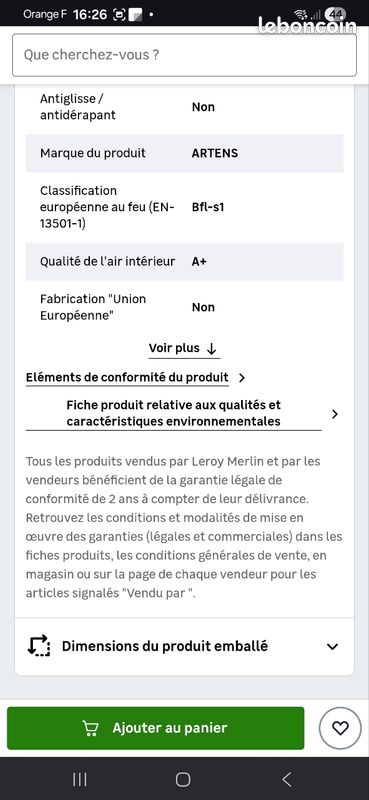 1 paquet de 9 lames clipsable medio ARTENS Gila effet bois (image 9)