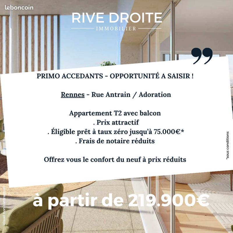 Appartement 2 pièces 34 m² · à Rennes · 34 m² · 219 900 €